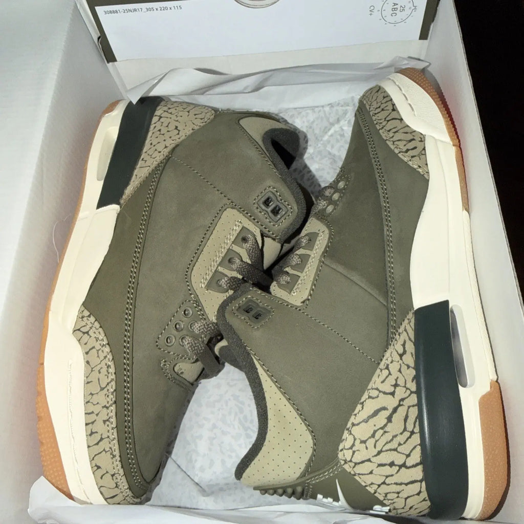 Air Jordan 3 Retro Gs Size 5Y Medium Olive