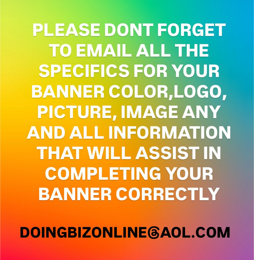 4’X6’ FULLY CUSTOMIZED BANNER Advertising Vinyl Banner Sign Many Sizes Available