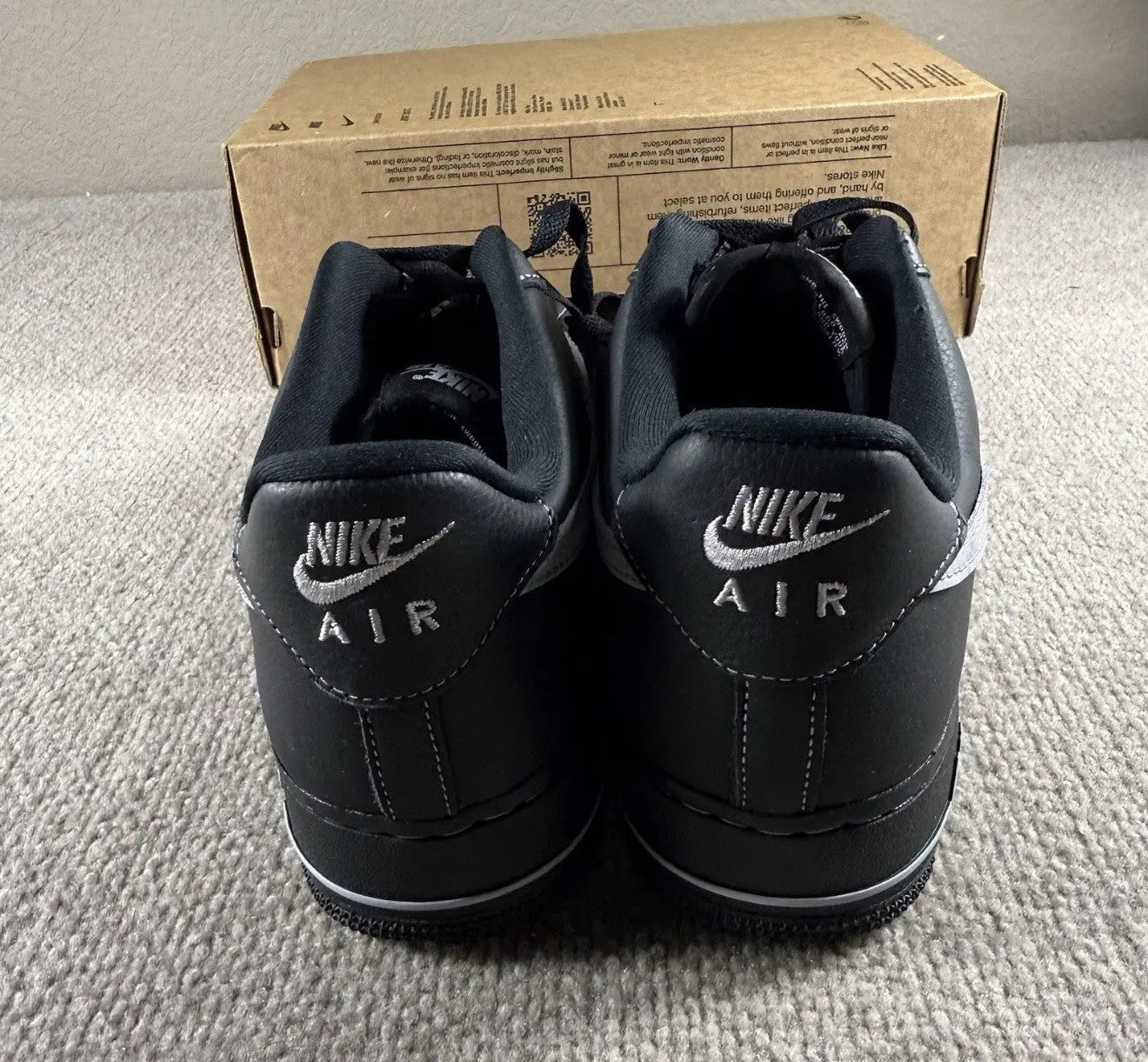 Nike Air Force 1 '07 LV8 Black/Wolf Grey-Black-Black (HQ2037 006) Shoes 11.5 Men