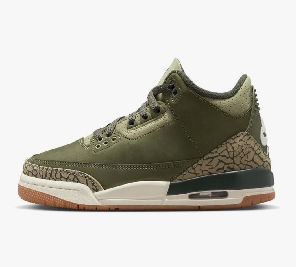 Air Jordan 4 Retro Shoes Youth Medium Olive FB9928-200 Nike Sneakers