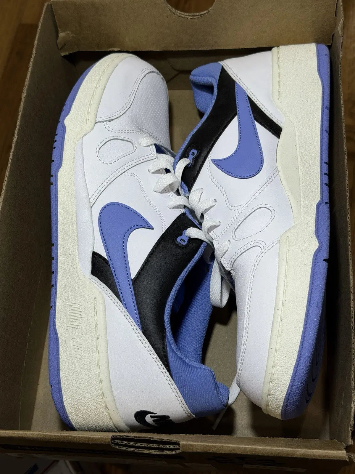 Nike Men's Full Force Low Shoes White/ C.Blue FB1362-100  Size 11.5 Mens
