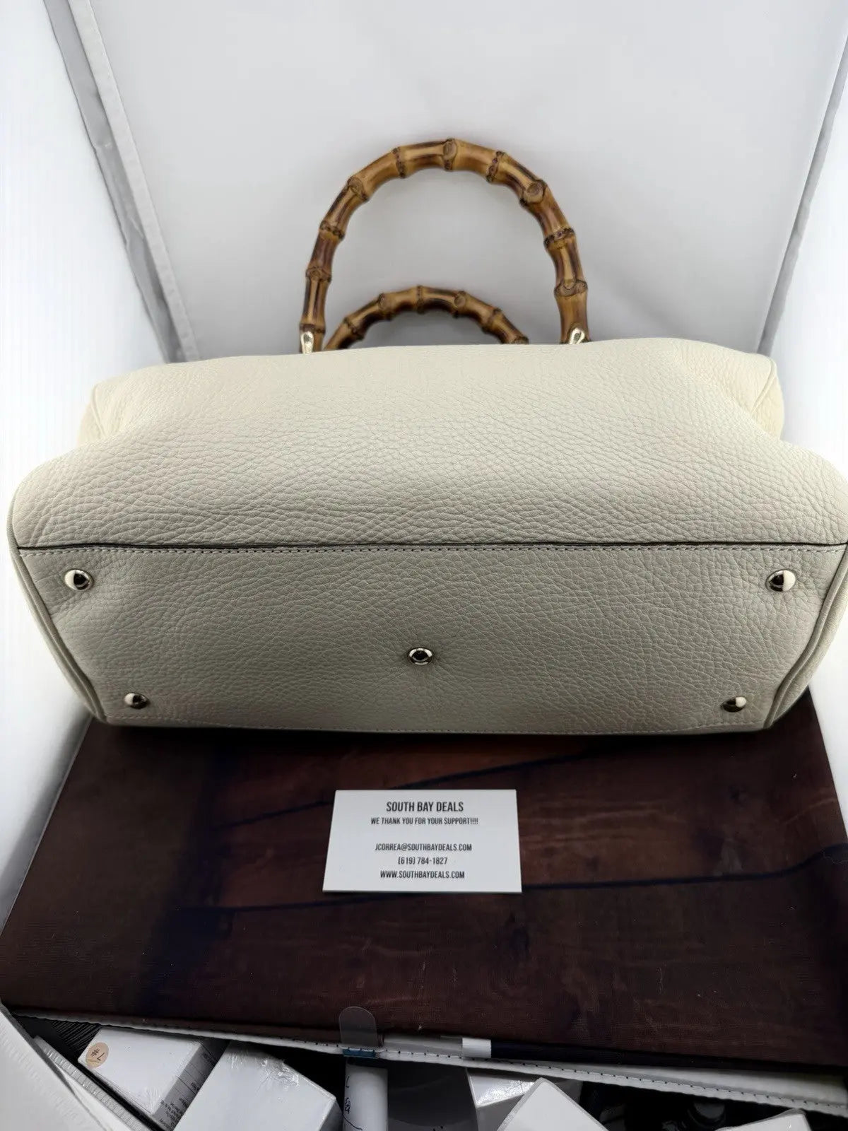 Gucci Bamboo Shopper Leather Tote Bag In New Condition