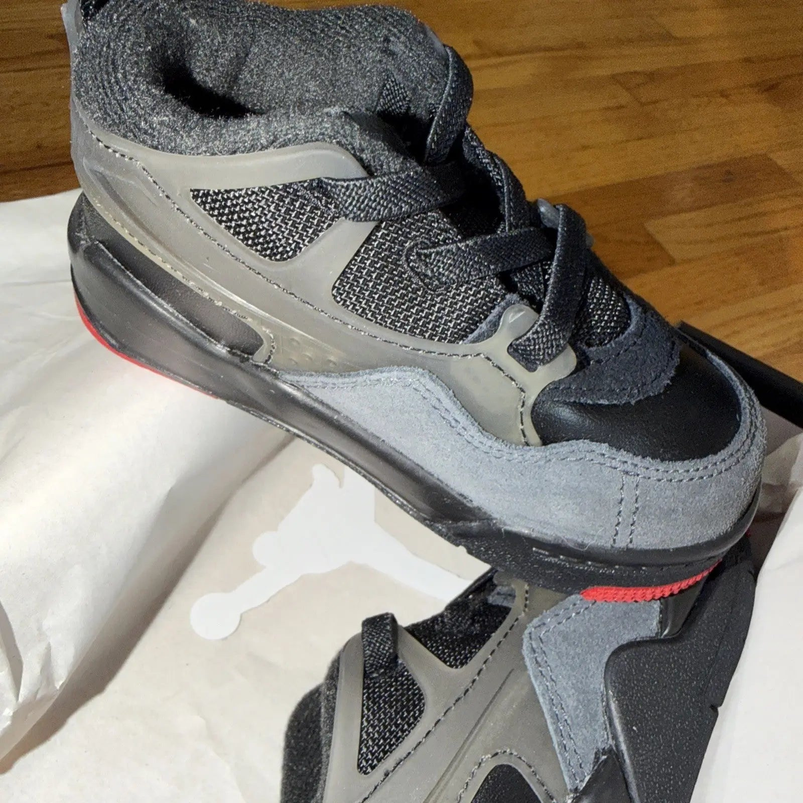 jordan 4 rm (TD)  black varsity red anthracite size 6C