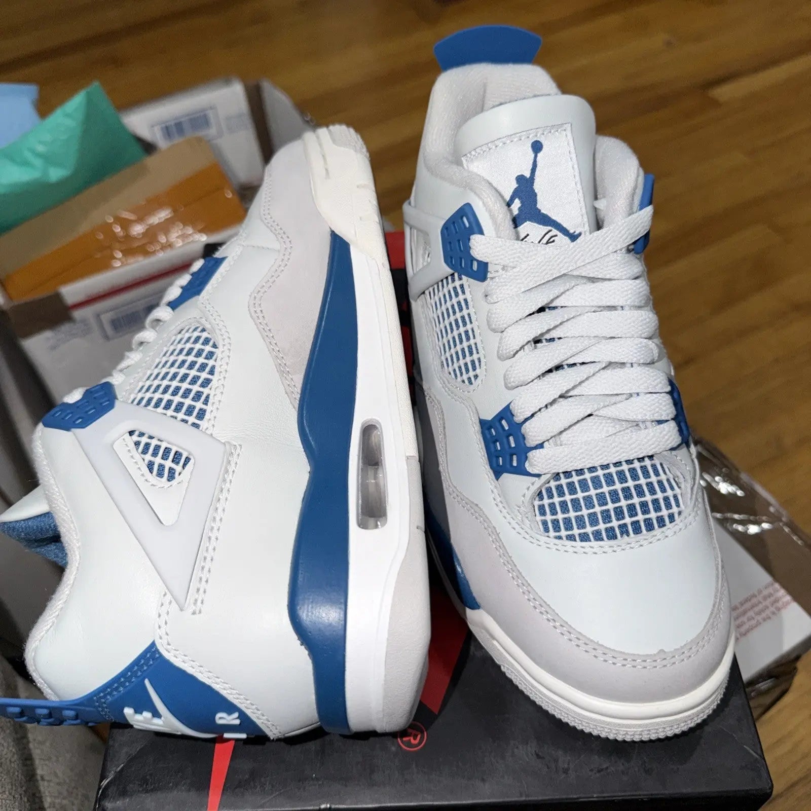 Nike Air Jordan 4 Retro Military Blue (GS) HF4281-141 Size 3.5Y Shoes