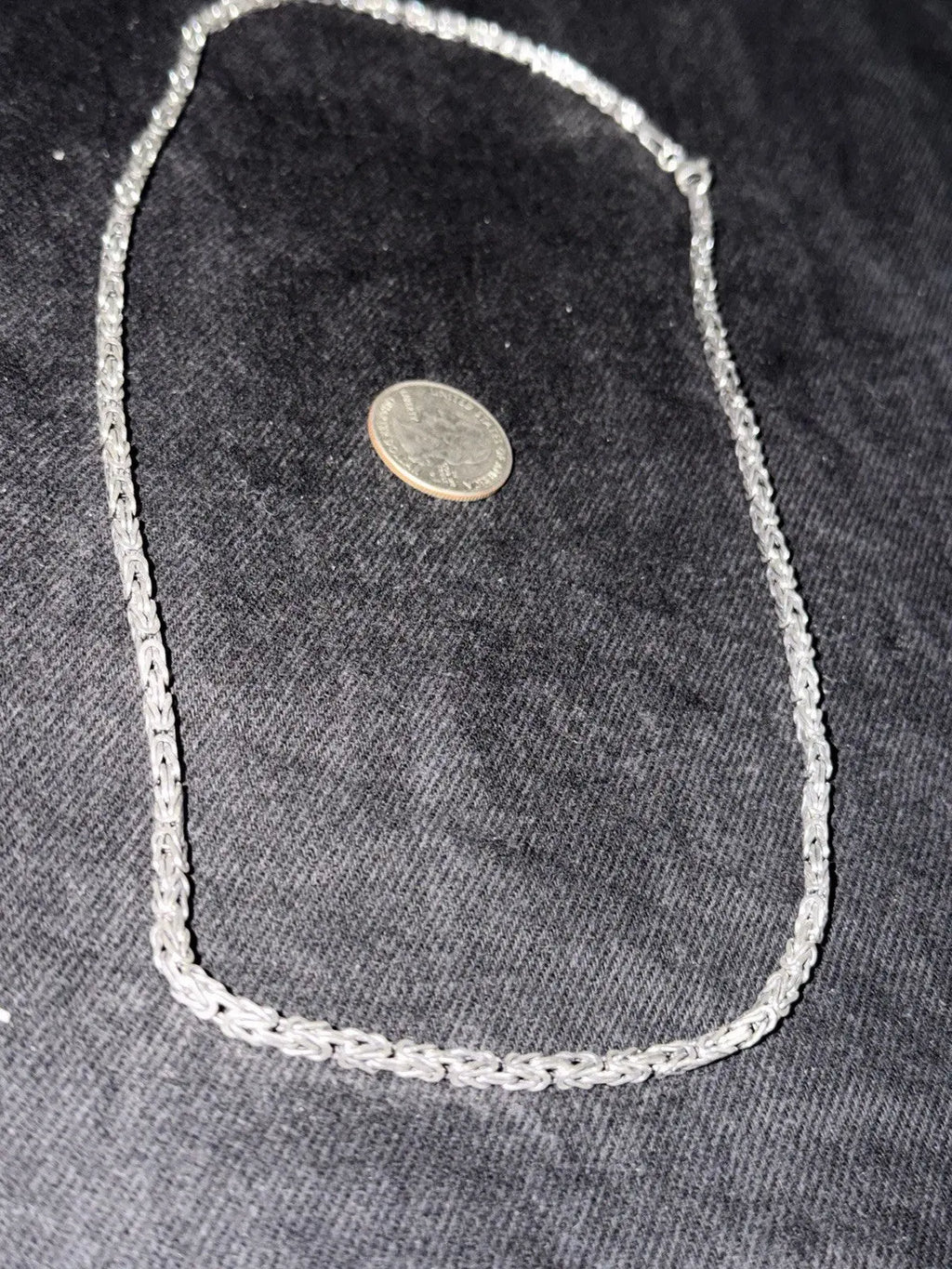 Premium Byzantine Chain Sterling Silver 23” 3.2mm 33 Grams