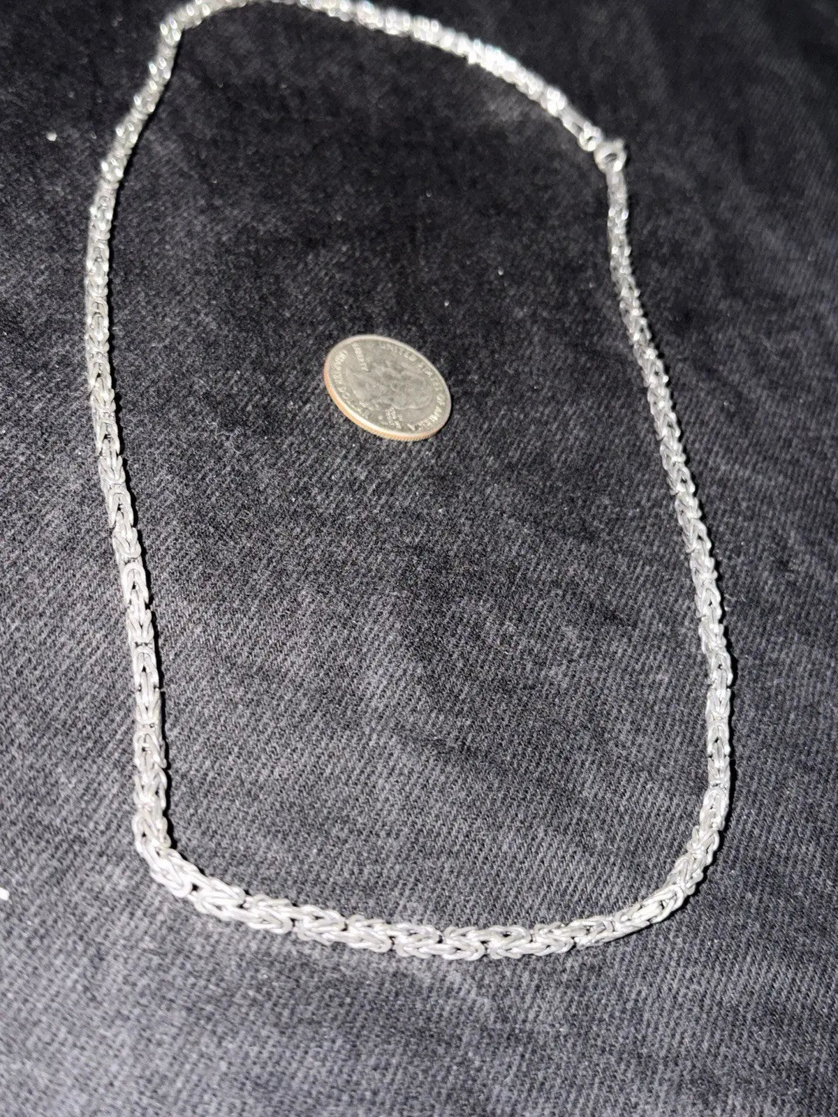 Premium Byzantine Chain Sterling Silver 23” 3.2mm 33 Grams