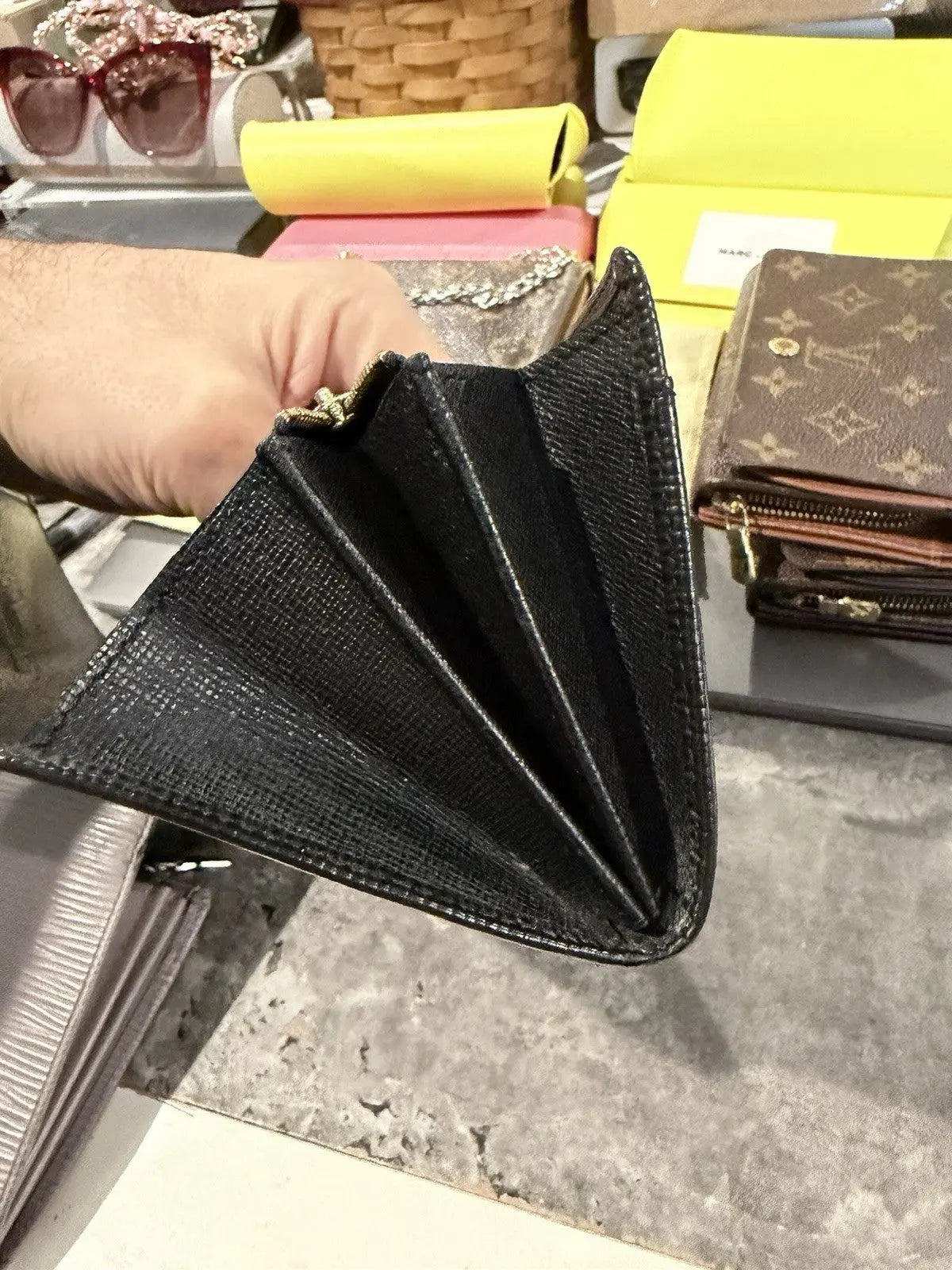 Louis Vuitton Black Epi Leather Wallet