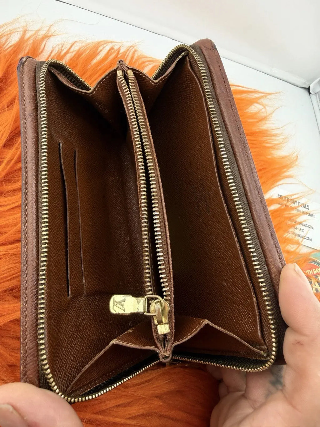 Louis Vuitton Monogram Zippy Wallet Brown