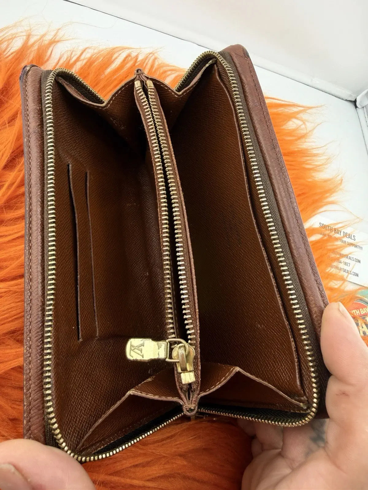Louis Vuitton Monogram Zippy Wallet Brown