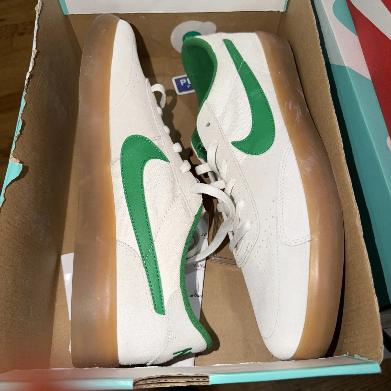 NIKE SB HERITAGE VULC_SUMMIT-WHITE/LUCKY-GREEN CD5010-101-SIZE 13