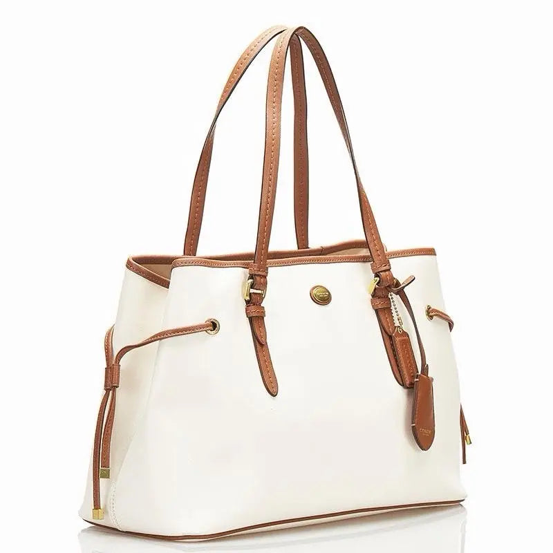COACH Peyton 100% Leather Drawstring Carry All Tote Purse Rare In New Condition