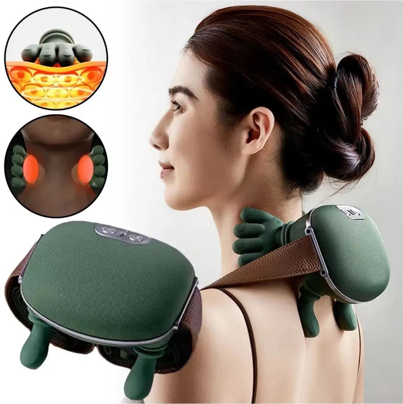 New smart  Massager, Heat Neck Massagers, Deep Tissue Kneading Shiatsu Authentic