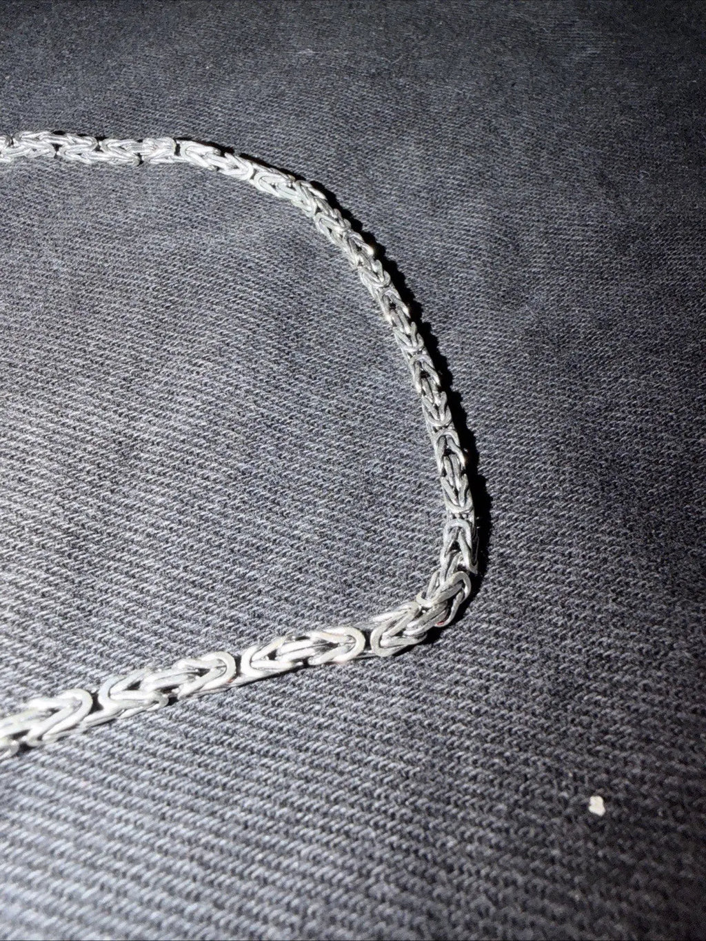 Premium Byzantine Chain Sterling Silver 23” 3.2mm 33 Grams