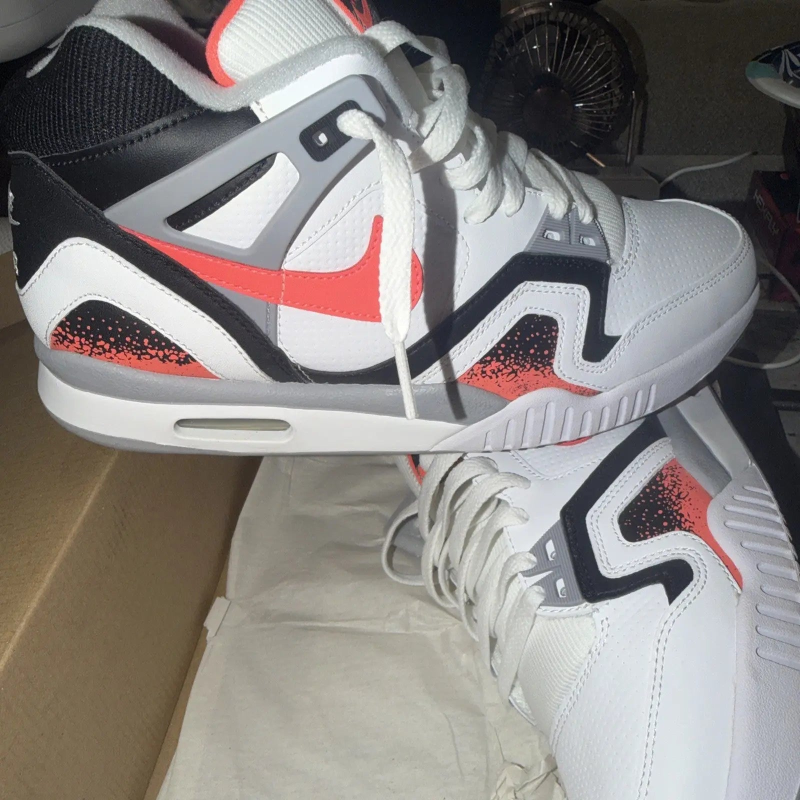 Nike Air Tech Challenge 2 QS Lava White Hot Lava Shoes 643089-160 Men's Size 9.5