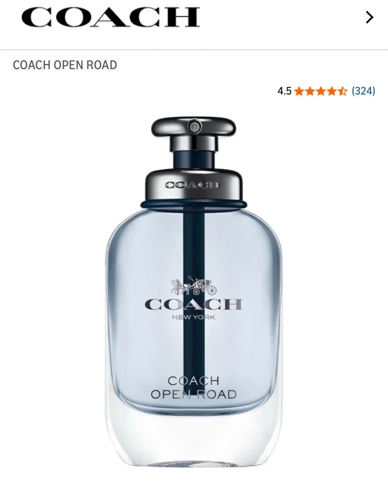 Coach Open Road 1.3 oz EDT Spray Mens Cologne 40 ml NIB
