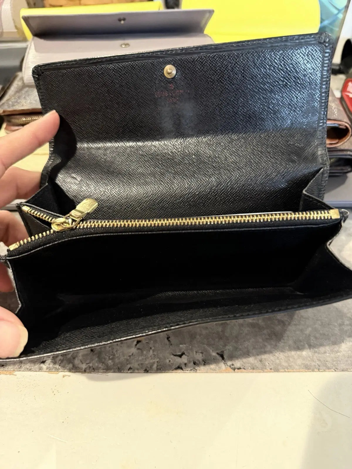 Louis Vuitton Black Epi Leather Wallet