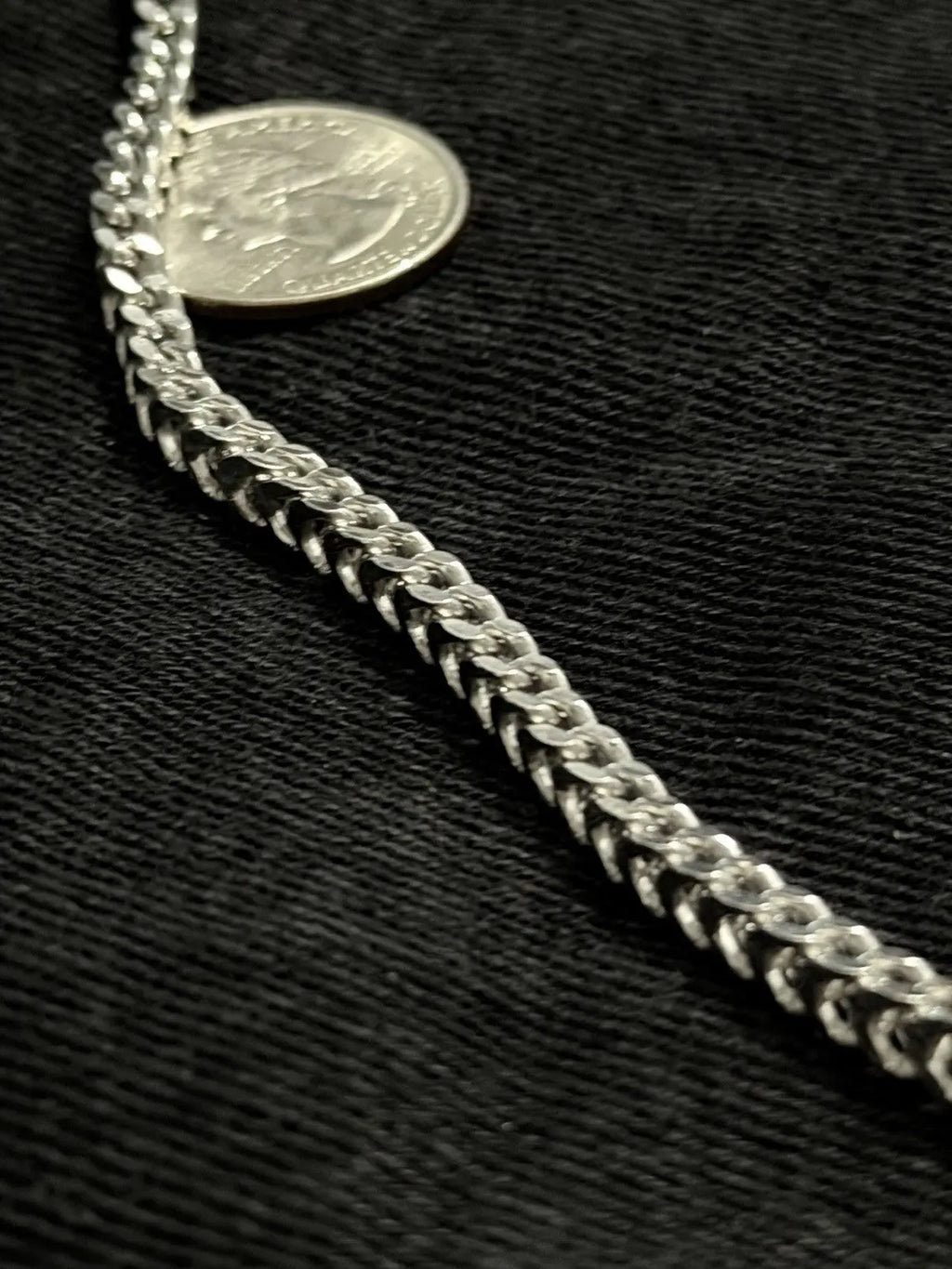 24” 4.4mm 24.5gr 925 SOLID Sterling Silver FRANCO LINK CHAIN Necklace