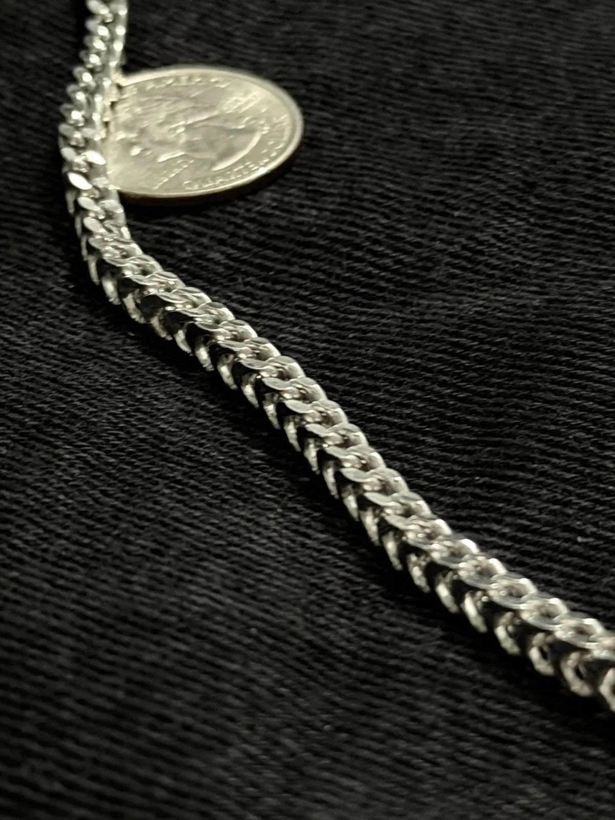 24” 4.4mm 24.5gr 925 SOLID Sterling Silver FRANCO LINK CHAIN Necklace