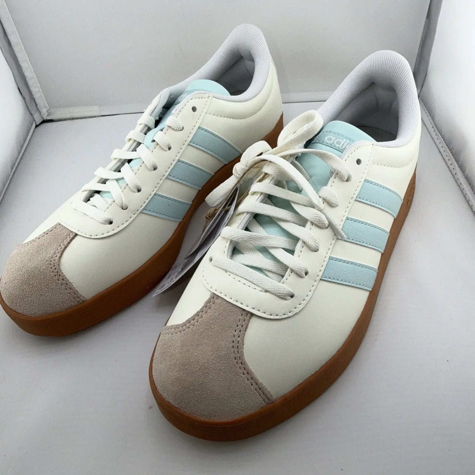 Size 7 - adidas VL Court Base Core Halo Mint W