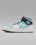 Air Jordan 1 Mid SE Summit White/Blue Chill Black Size 11 Shoes