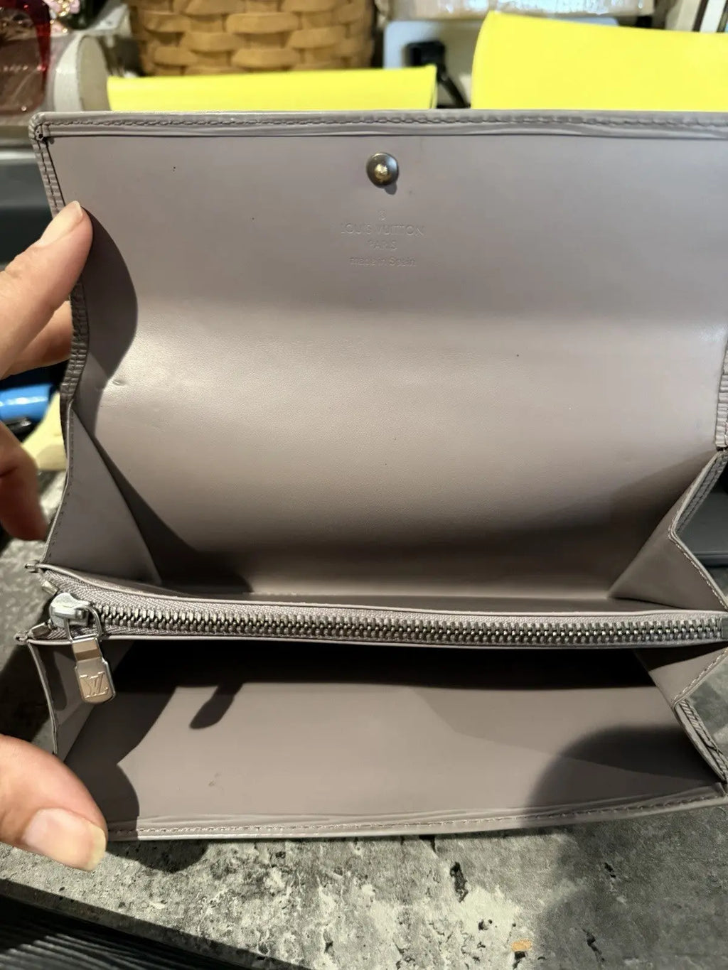 Louis Vuitton Epi Leather Sarah Long Wallet LAVENDER Color