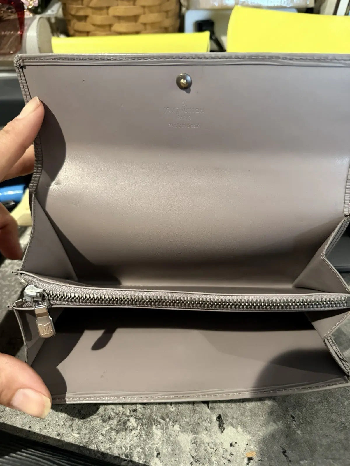 Louis Vuitton Epi Leather Sarah Long Wallet LAVENDER Color