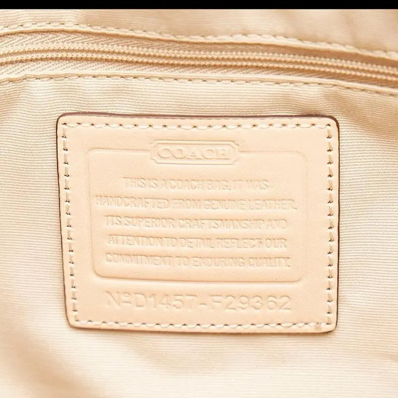 COACH Peyton 100% Leather Drawstring Carry All Tote Purse Rare In New Condition