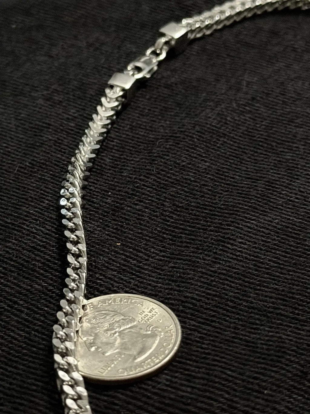 24” 4.4mm 24.5gr 925 SOLID Sterling Silver FRANCO LINK CHAIN Necklace
