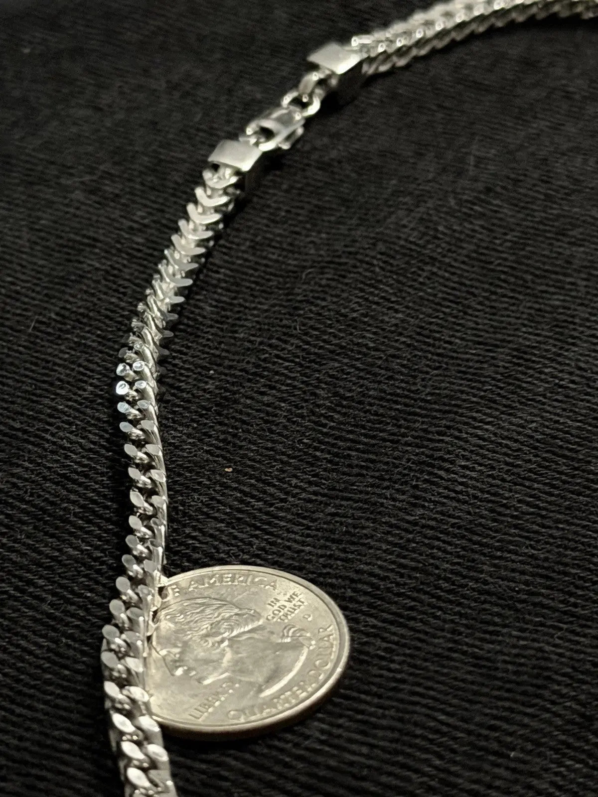 24” 4.4mm 24.5gr 925 SOLID Sterling Silver FRANCO LINK CHAIN Necklace