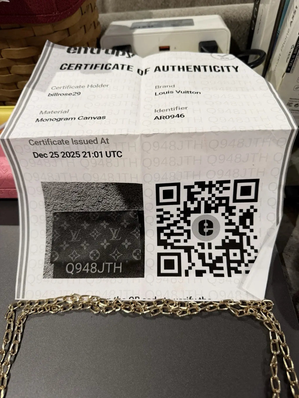 Louis Vuitton Monogram Petit Bucket Pouch With COA