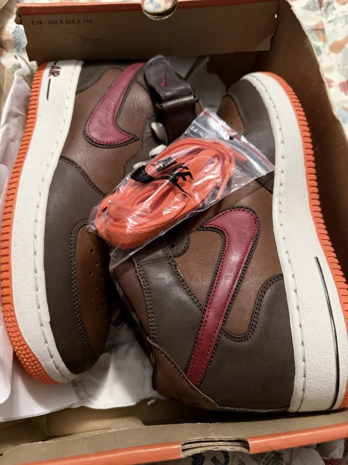 Nike Air Force 1 Mid Premium Brown Size 8.5 Brand New 310277 261