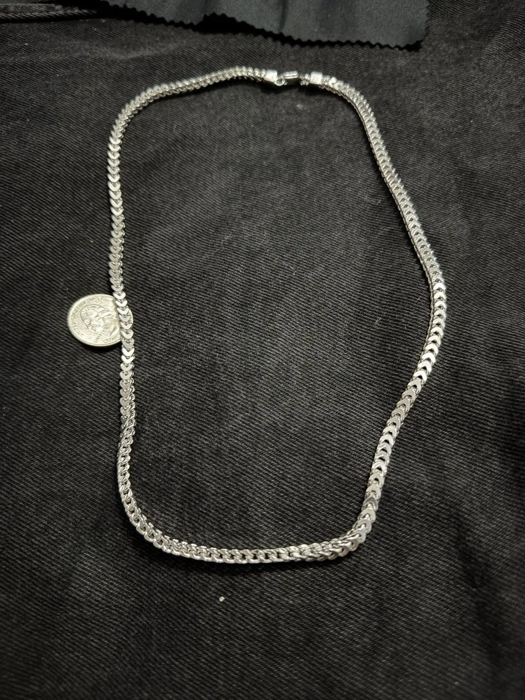 24” 4.4mm 24.5gr 925 SOLID Sterling Silver FRANCO LINK CHAIN Necklace