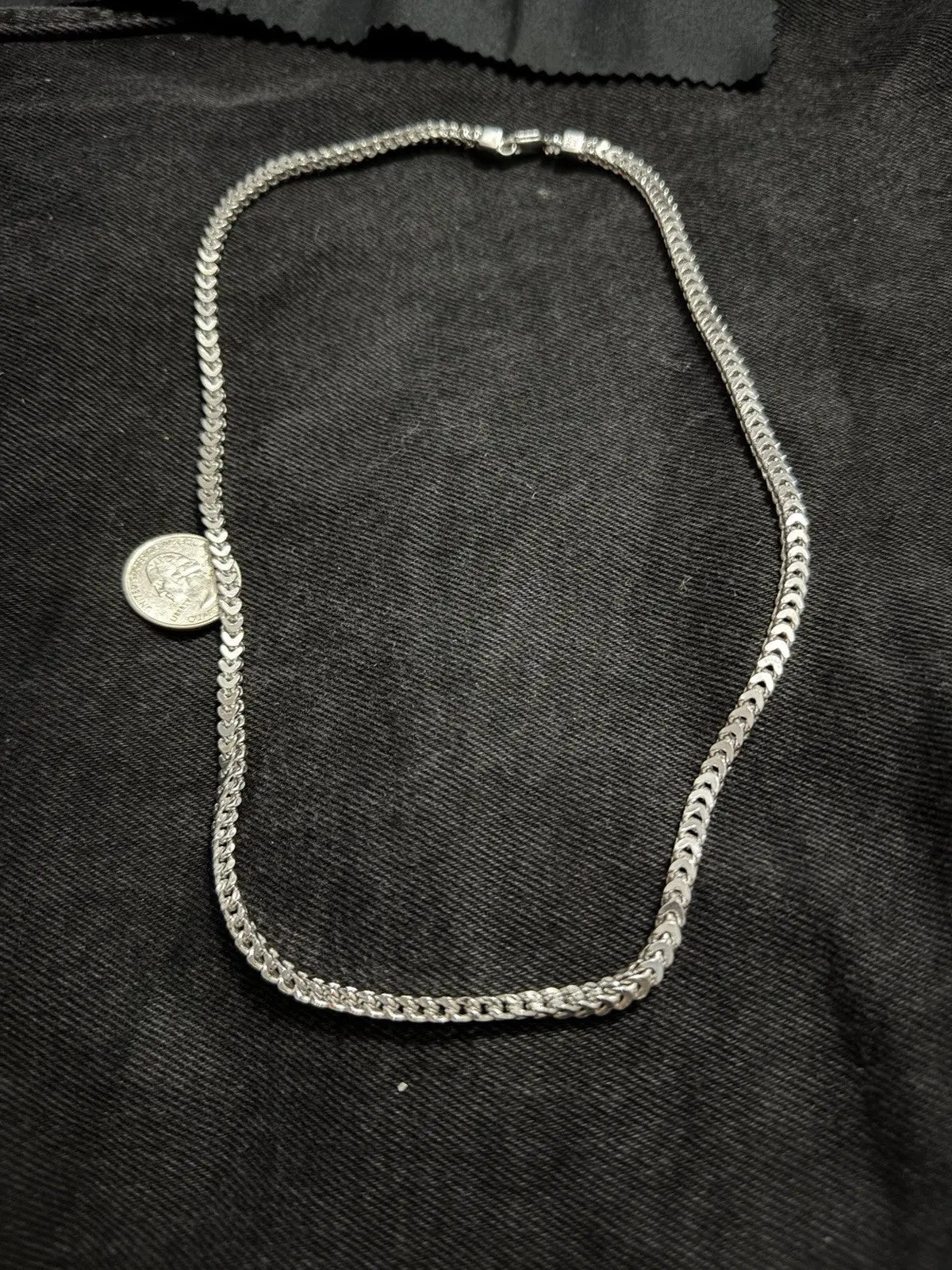 24” 4.4mm 24.5gr 925 SOLID Sterling Silver FRANCO LINK CHAIN Necklace