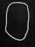 Real 925 SOLID Sterling Silver Diamond Cut ROPE Chain Necklace 6mm 20” 54.6 Gr