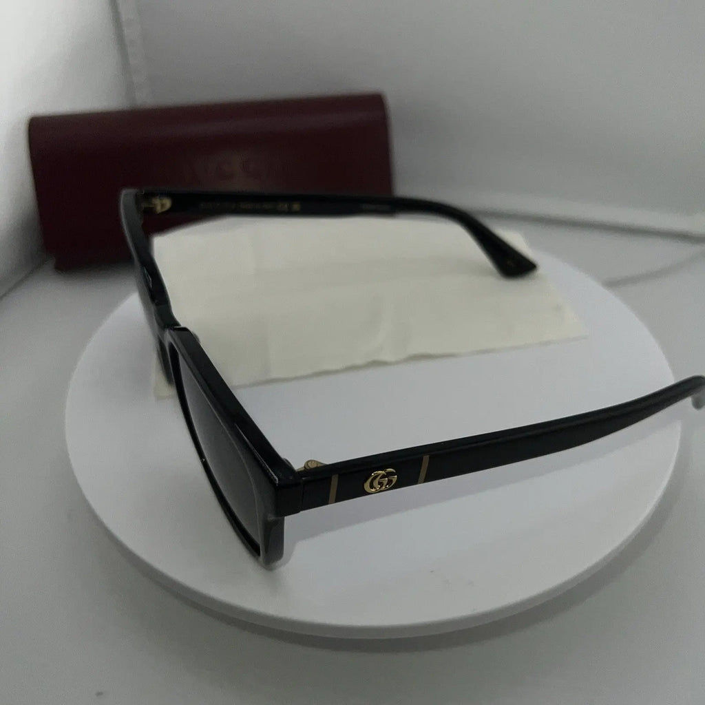 New GUCCI GG0637SK 001 Black Frames Black Lens 56-18 Authentic Sunglasses Italy