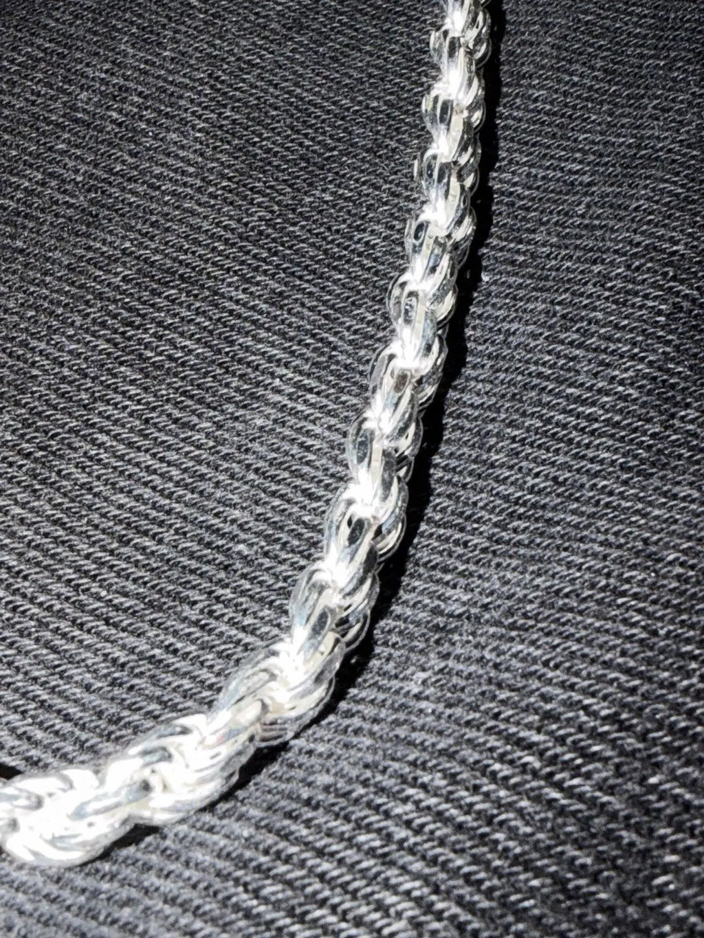 Real 925 SOLID Sterling Silver Diamond Cut ROPE Chain Necklace 6mm 20” 54.6 Gr