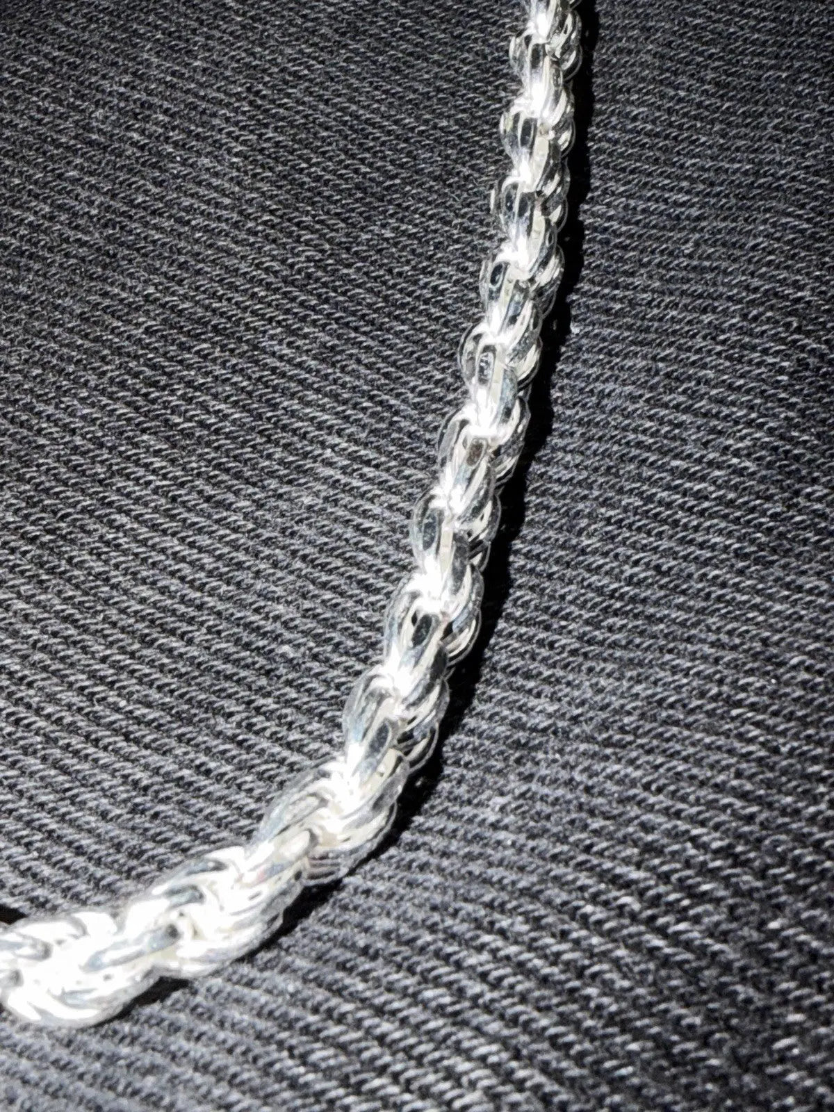 Real 925 SOLID Sterling Silver Diamond Cut ROPE Chain Necklace 6mm 20” 54.6 Gr
