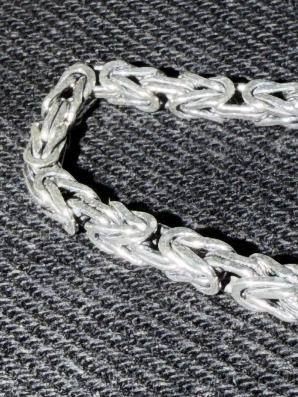 Premium Byzantine Chain Sterling Silver 23” 3.2mm 33 Grams