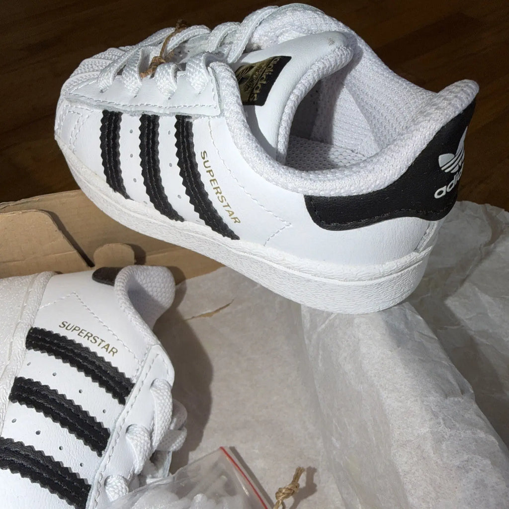 Superstar El I Originals White Black Stripe Size 4K FU7717