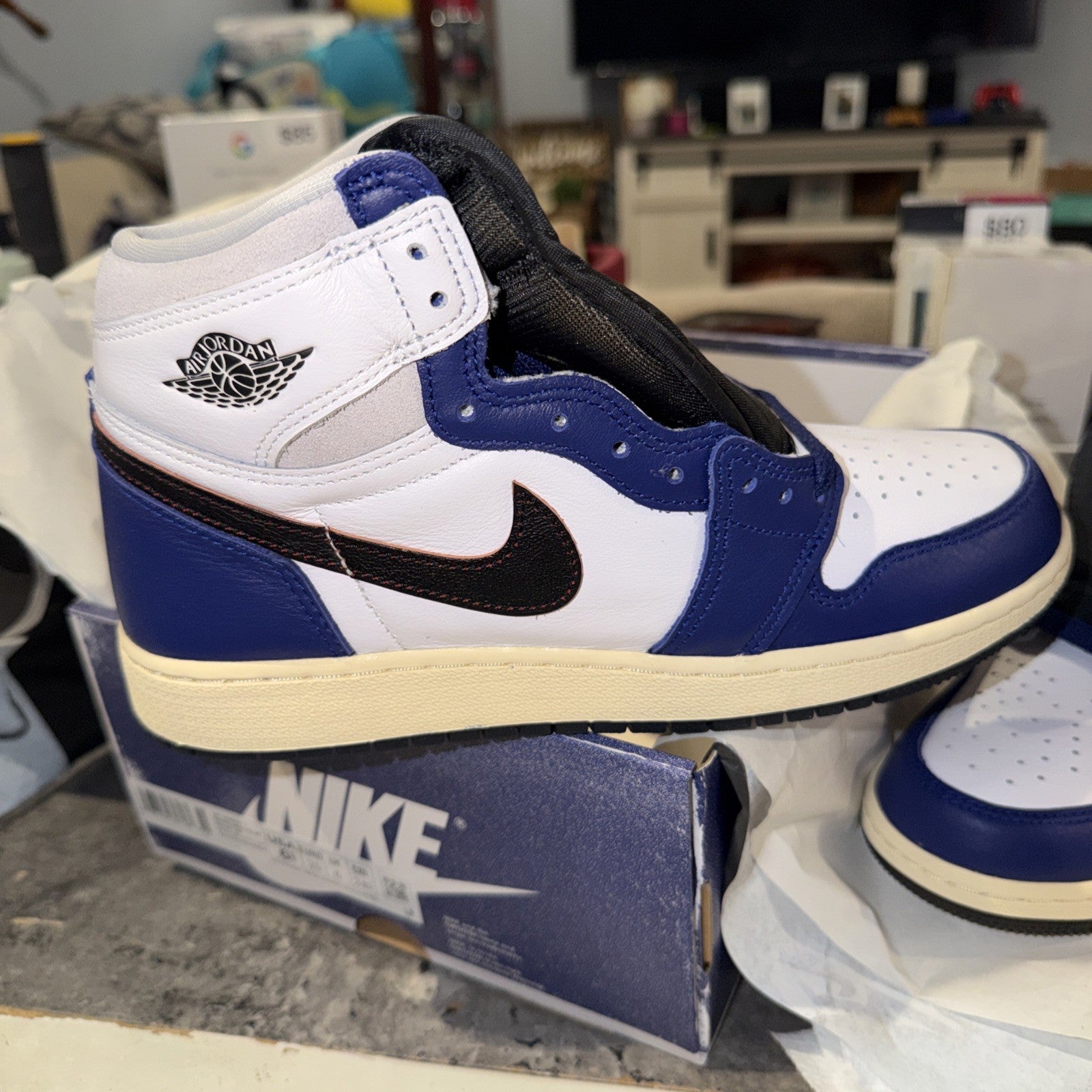 Air Jordan 1 Retro High Oh Gs White Black Neutral Grey Size 6.5Y Fd1437 100