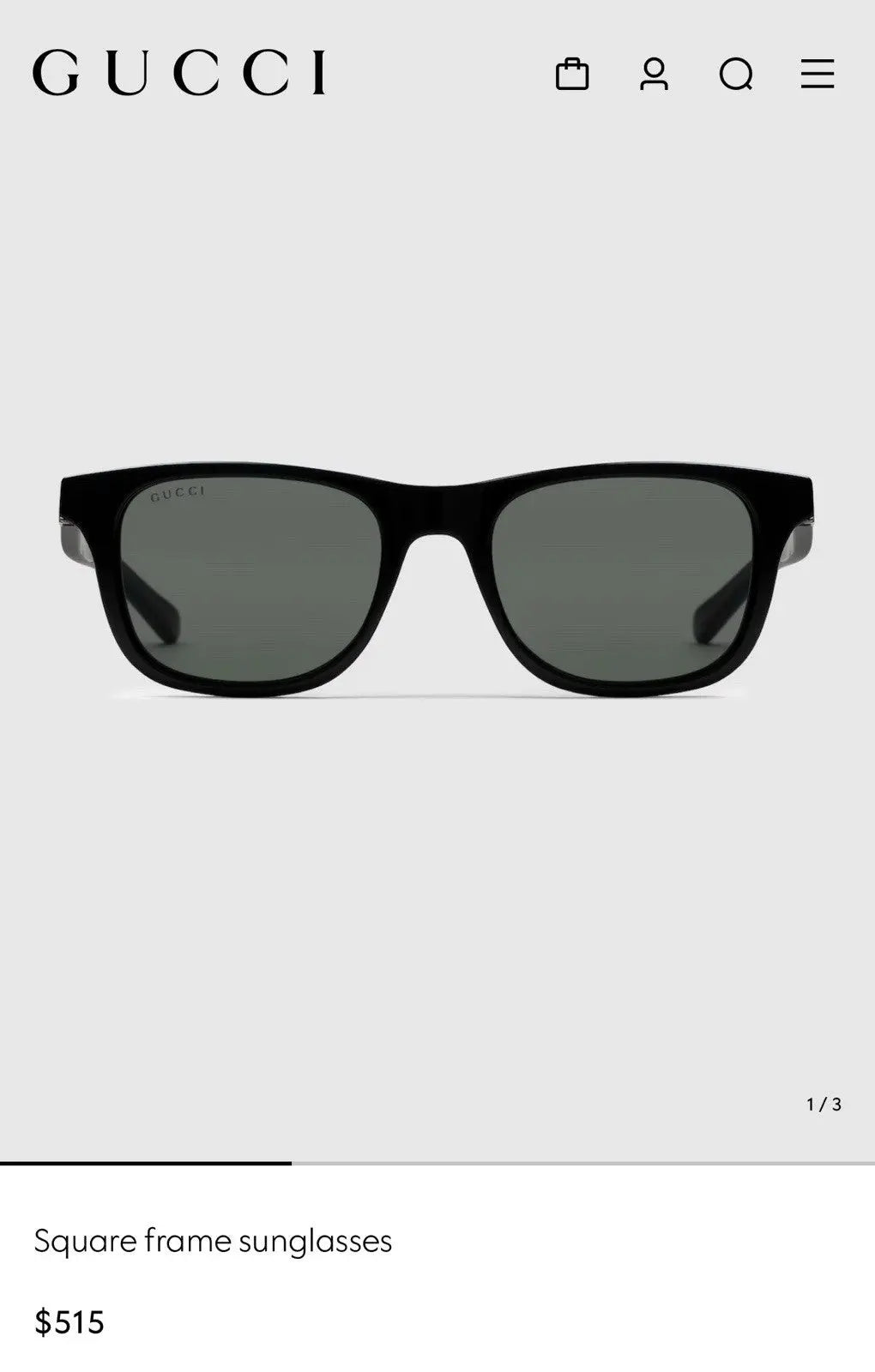 New GUCCI GG0637SK 001 Black Frames Black Lens 56-18 Authentic Sunglasses Italy