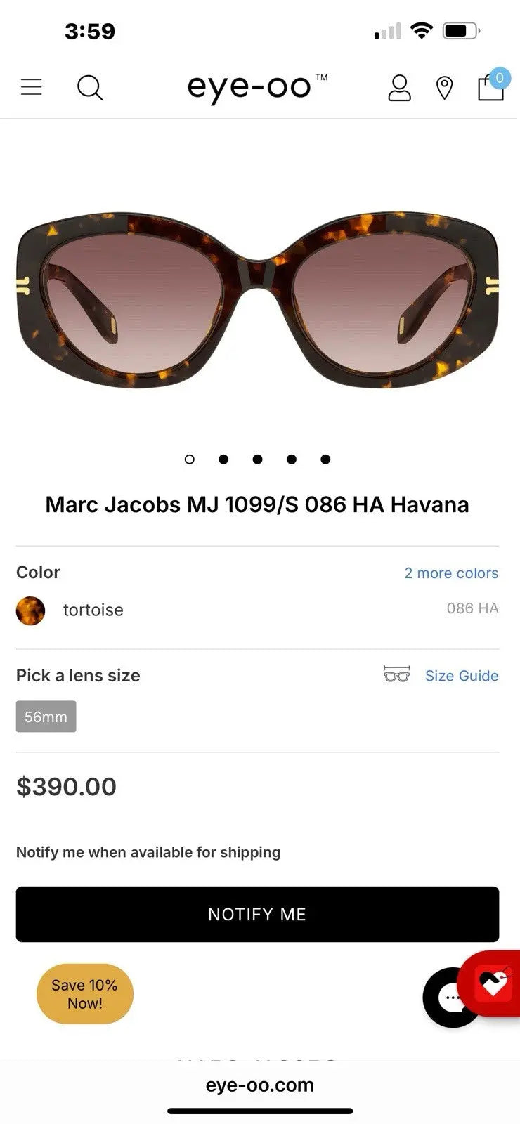 MARC JACOBS GLASSES MODEL MJ-1099-S - 086/HA with CASE