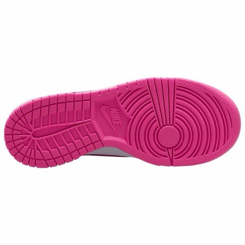 Nike Kids Court Borough Low Recraft sneakers in white and Lazer Fuchsia 4Y