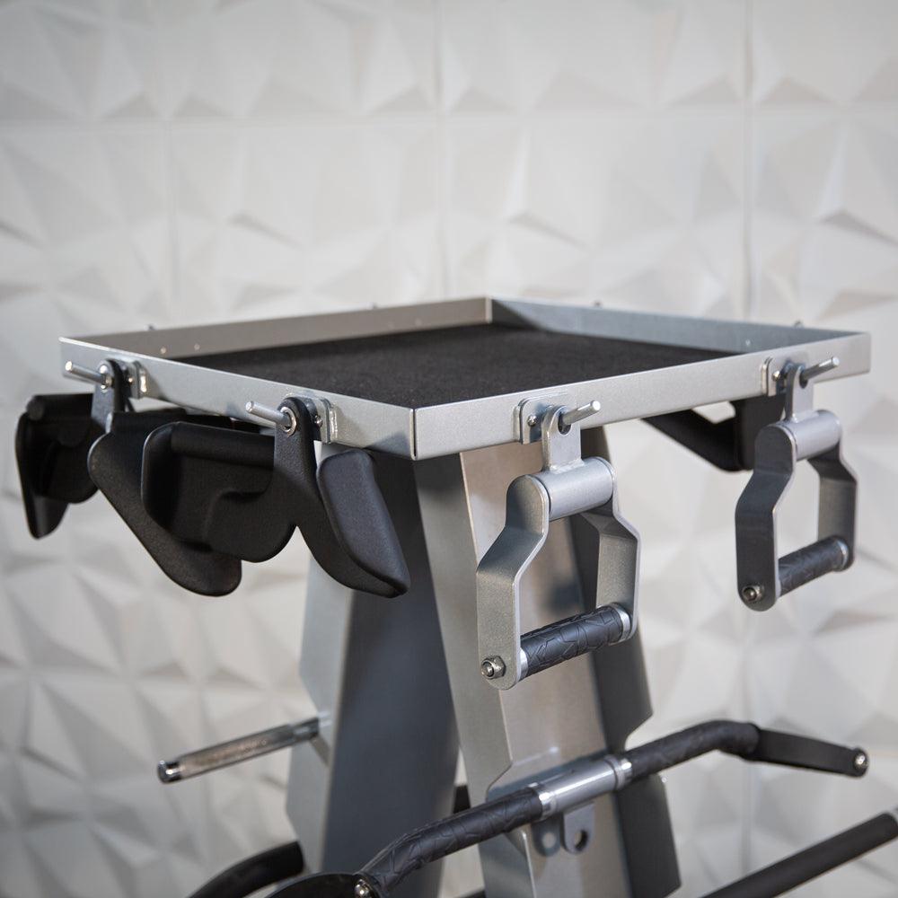 Accessory Rack - Muscle D Fitness - Sturdy Cable Attachment Storage (Rack Only)