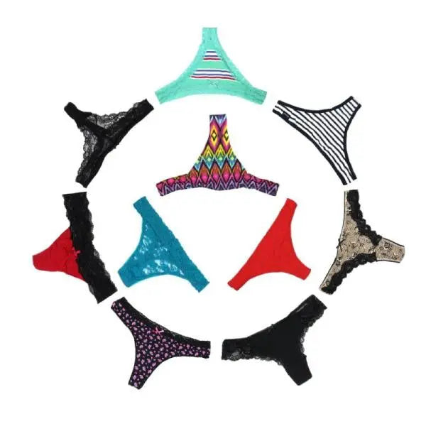 Fancy women underwear thongs and panties sold in 10 and 15 pack so you save more South Bay Deals