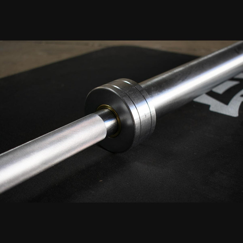 7' Hard Chrome Triple Bearing Olympic Bar - Muscle D Fitness - Precision Performance Grade Knurling
