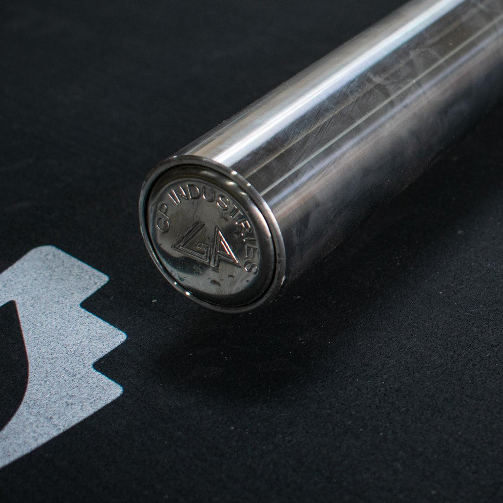 7' Stainless Steel Olympic Bar - Bearing - Muscle D Fitness - Qualiity Knurling