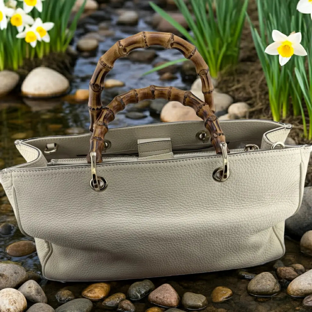 Gucci Bamboo Shopper Leather Tote Bag In New Condition Gucci